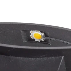 Aplique LED Trame, forma ovalada en negro