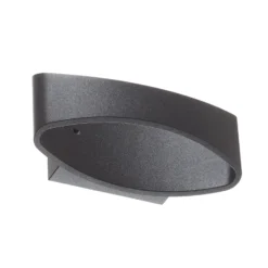 Aplique LED Trame, forma ovalada en negro
