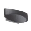 Aplique LED Trame, forma ovalada en negro