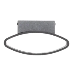 Aplique LED Trame, forma ovalada en negro