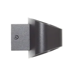 Aplique LED Trame, forma ovalada en negro