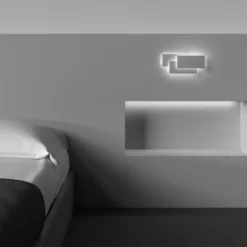 Aplique LED Trame, rectangular