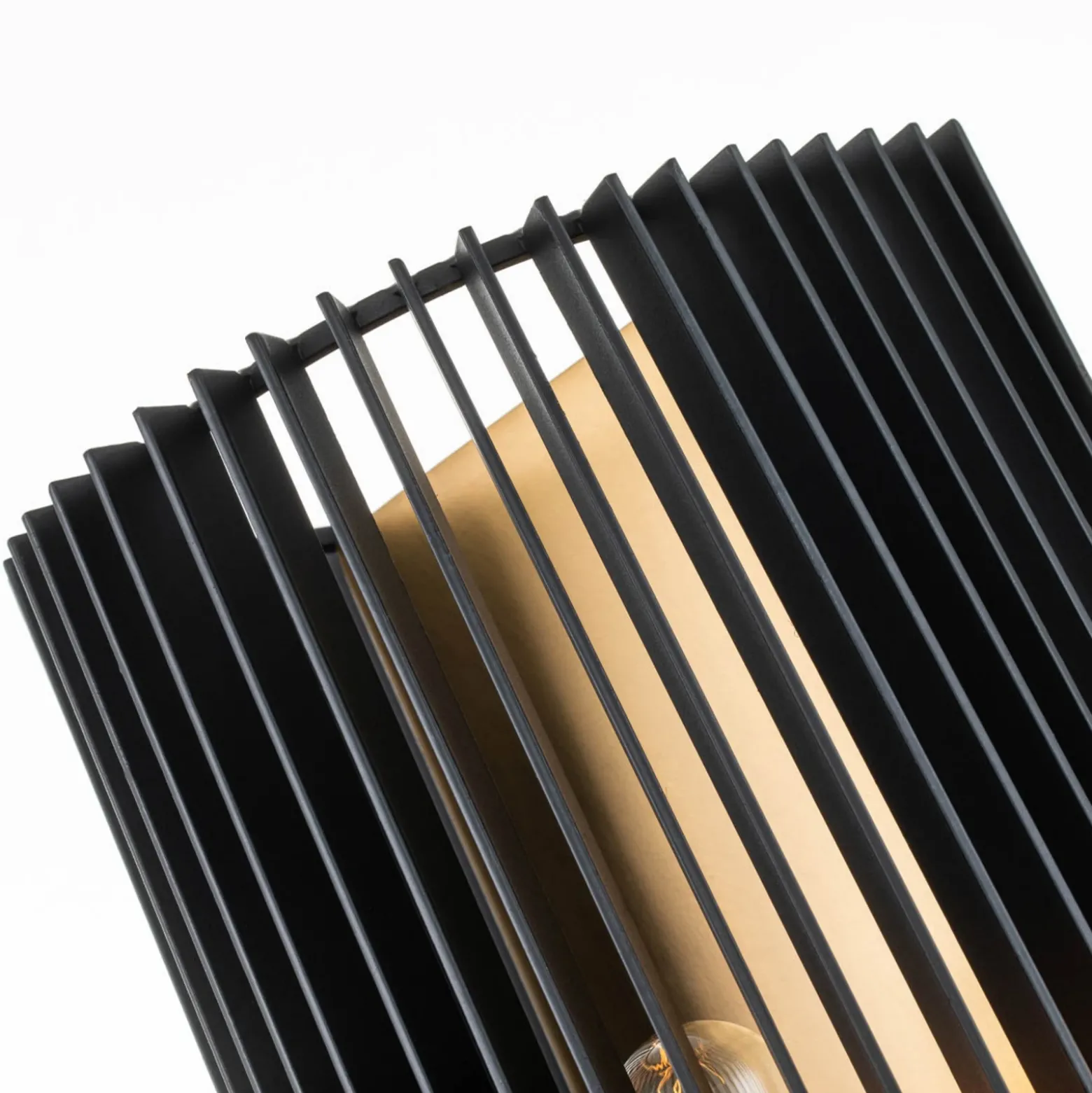 Aplique Linara, negro/latón, 1 luz