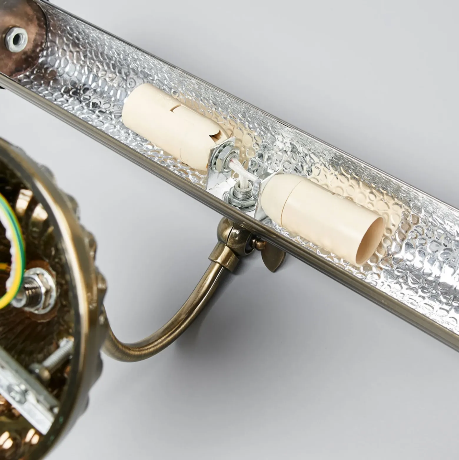 Aplique Lindby Joely, 37cm, latón, metal, E14