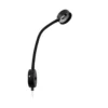 Aplique Lindby Jyla, negro mate, GX53, brazo flexible, enchufe