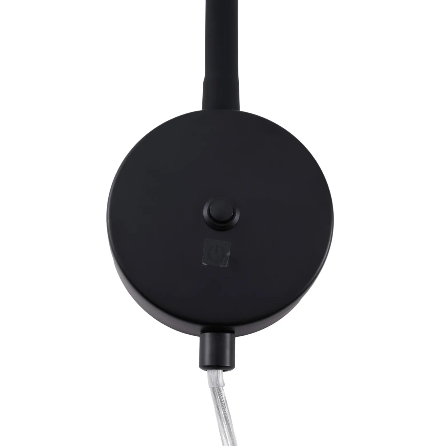 Aplique Lindby Jyla, negro mate, GX53, brazo flexible, enchufe