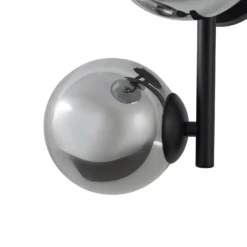 Aplique Lindby Orbelia, negro, 3 luces, cristal, G9