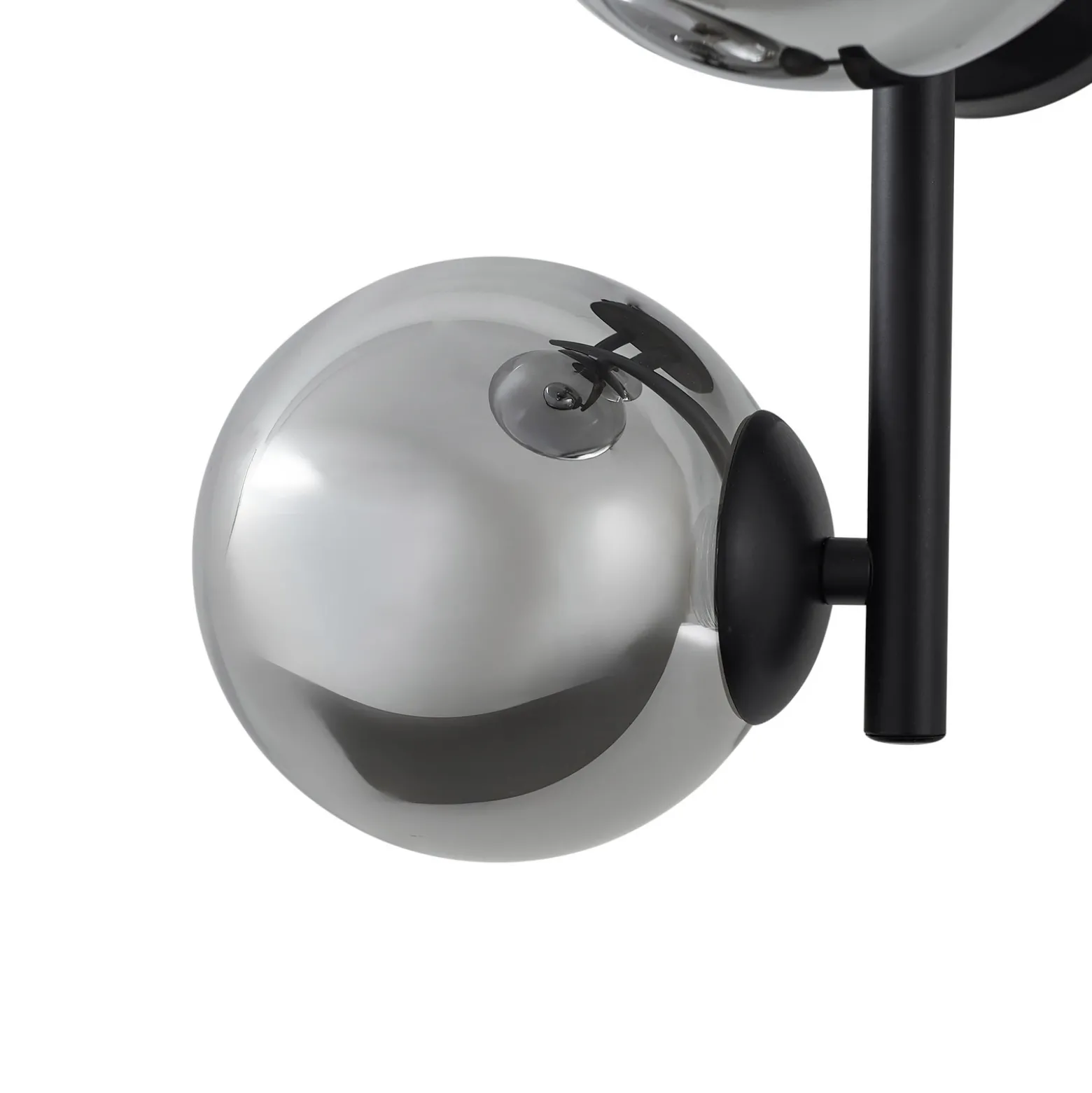 Aplique Lindby Orbelia, negro, 3 luces, cristal, G9