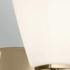 Aplique Marant, bronce claro/ópal, altura 24 cm, IP44, LED G9