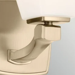 Aplique Marant, bronce claro/ópal, altura 24 cm, IP44, LED G9