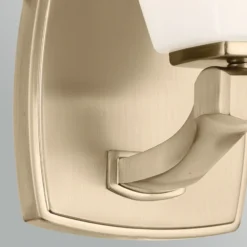 Aplique Marant, bronce claro/ópal, altura 24 cm, IP44, LED G9