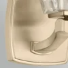Aplique Marant, bronce claro/transparente, altura 24 cm, IP44, LED G9