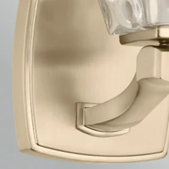 Aplique Marant, bronce claro/transparente, altura 24 cm, IP44, LED G9