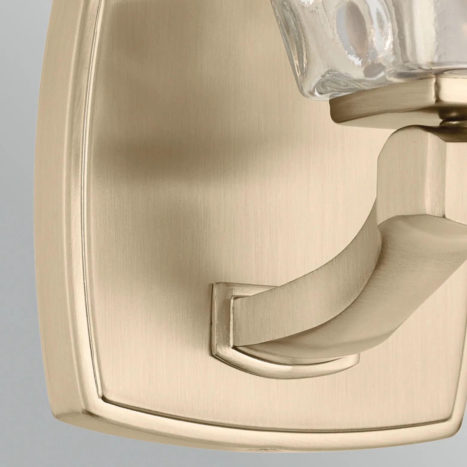 Aplique Marant, bronce claro/transparente, altura 24 cm, IP44, LED G9