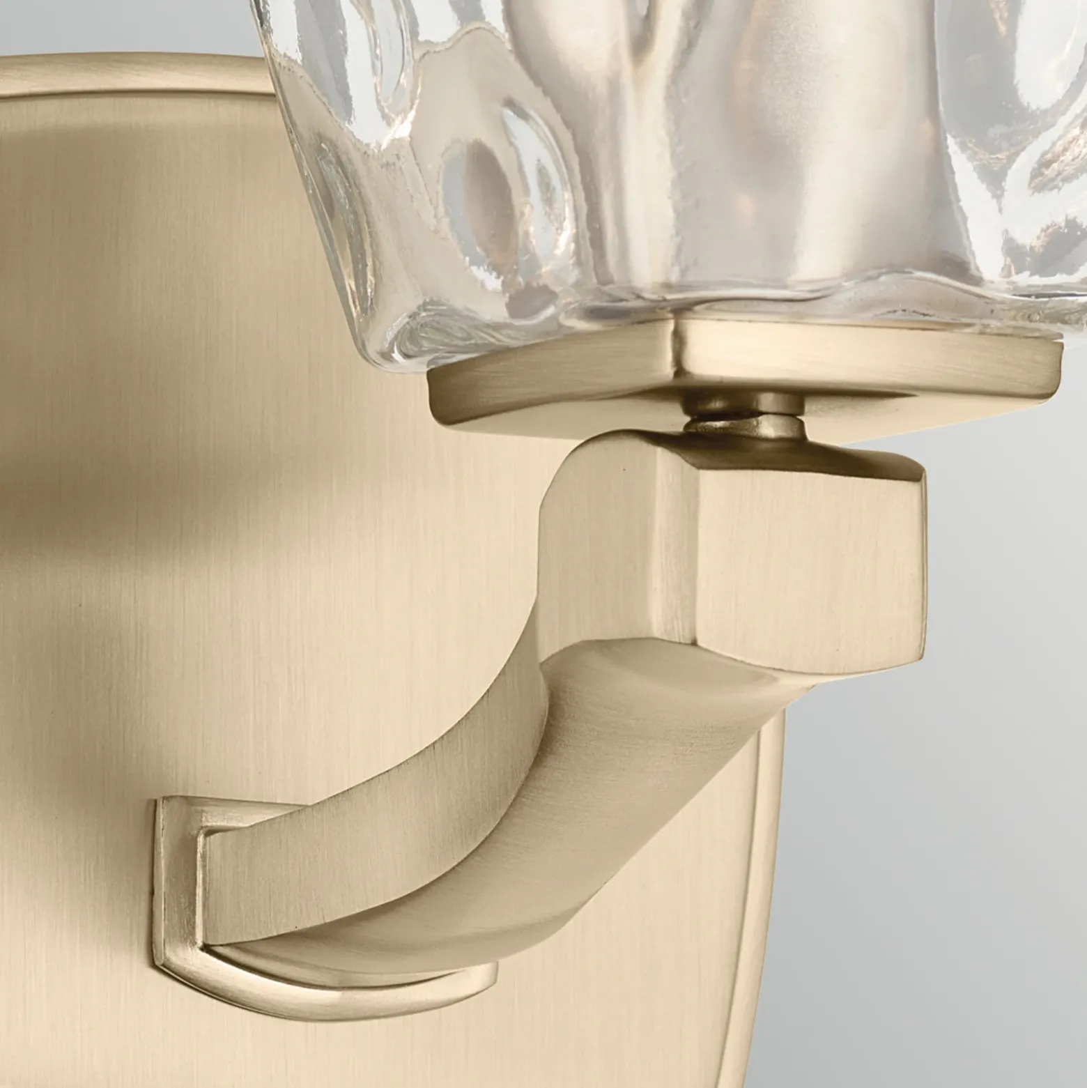 Aplique Marant, bronce claro/transparente, altura 24 cm, IP44, LED G9