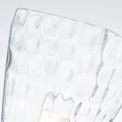 Aplique Marant, cromado/transparente, altura 24 cm, IP44, LED G9
