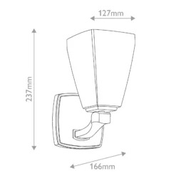 Aplique Marant, cromado/transparente, altura 24 cm, IP44, LED G9