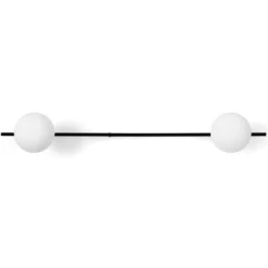 Aplique Mikado, vidrio esmerilado, 2 luces