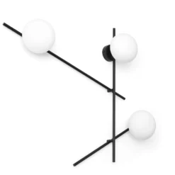 Aplique Mikado, vidrio esmerilado, 3 luces