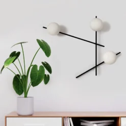 Aplique Mikado, vidrio esmerilado, 3 luces