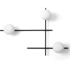 Aplique Mikado, vidrio esmerilado, 3 luces