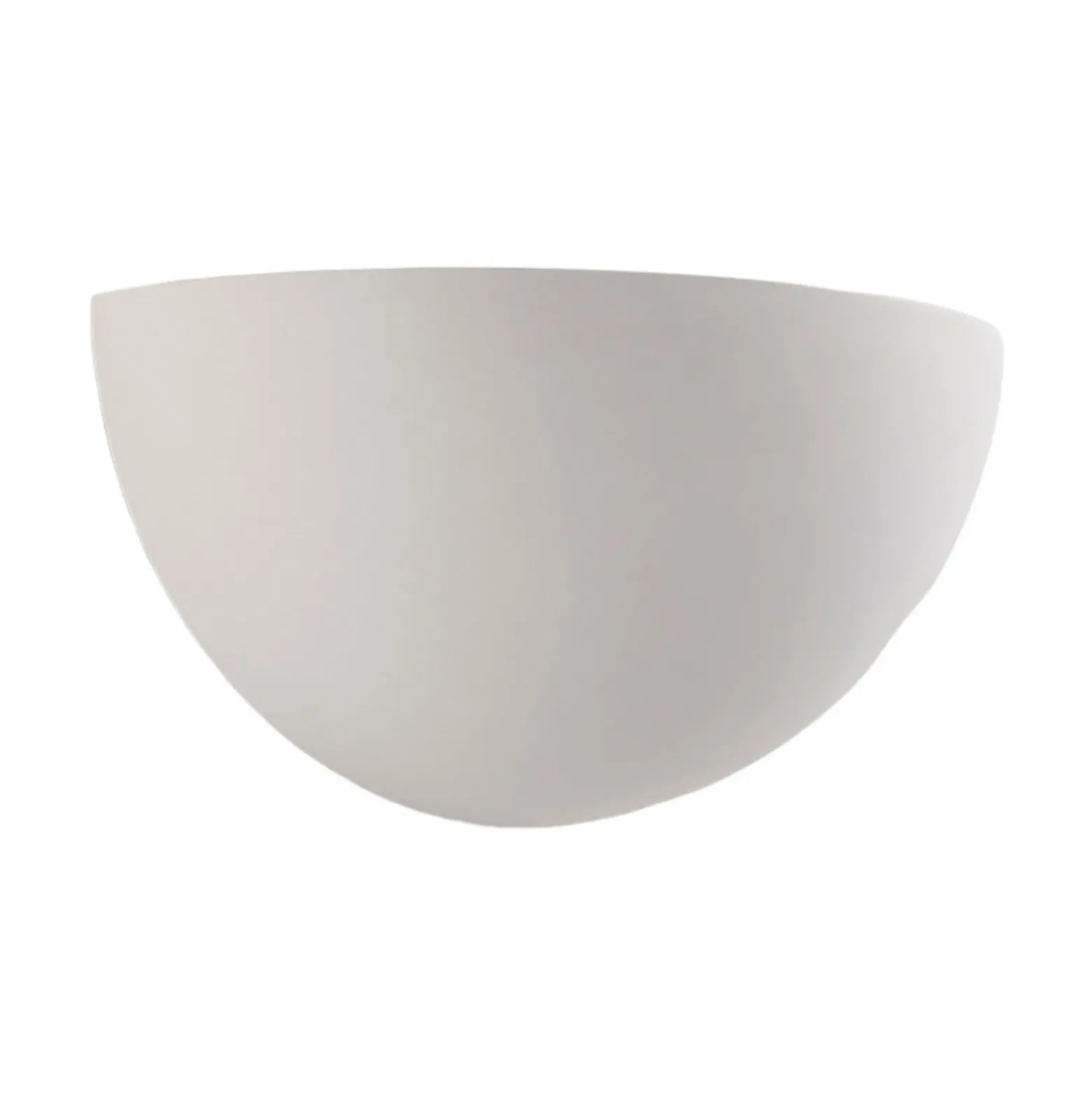 Aplique Narin de Lindby, blanco, yeso, semicircular, 28 cm