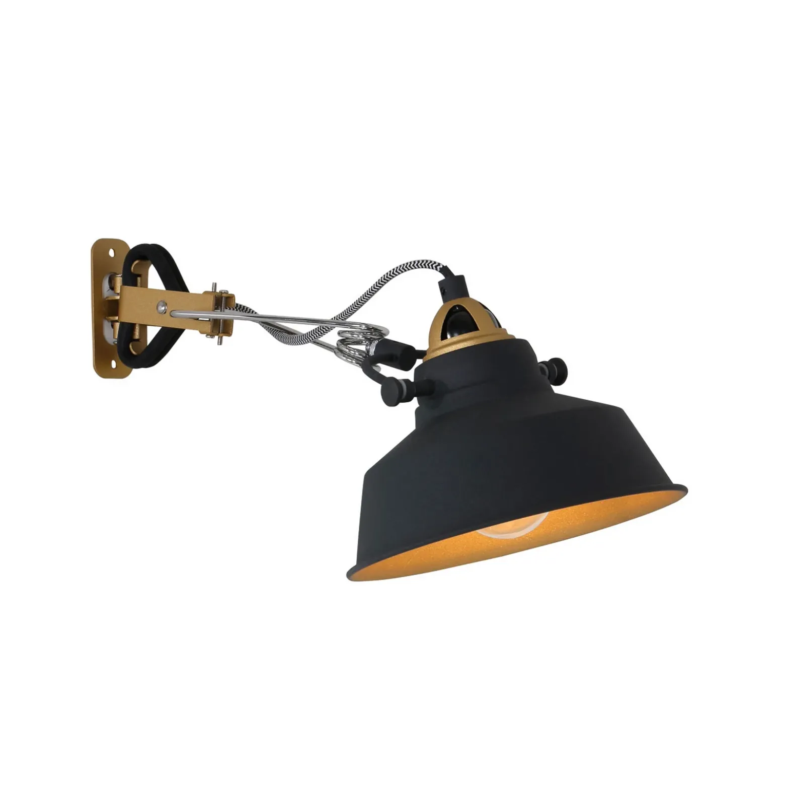 Aplique Nové con enchufe, negro