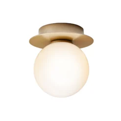 Aplique Nuura Liila 1, Ø 14 cm, IP44, dorado/ópalo