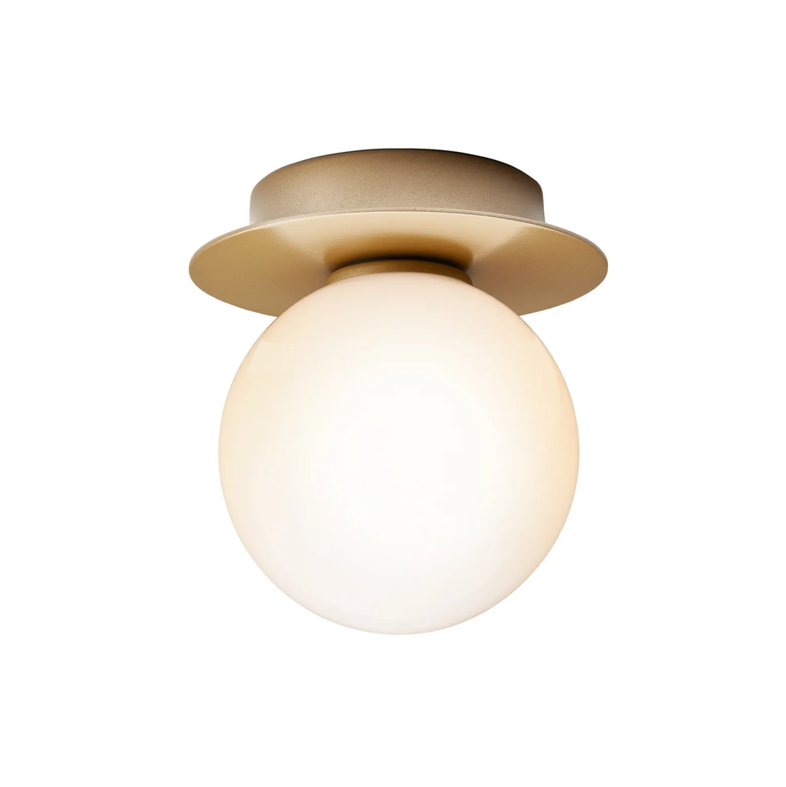 Aplique Nuura Liila 1, Ø 14 cm, IP44, dorado/ópalo