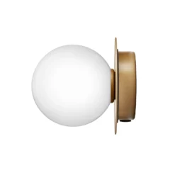 Aplique Nuura Liila 1, Ø 14 cm, IP44, dorado/ópalo