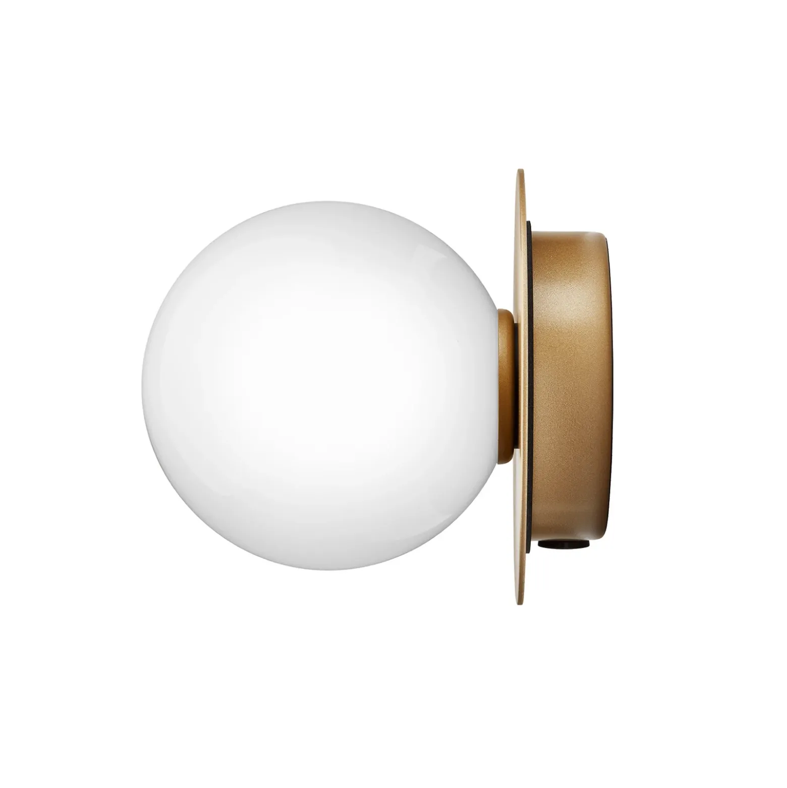 Aplique Nuura Liila 1, Ø 14 cm, IP44, dorado/ópalo