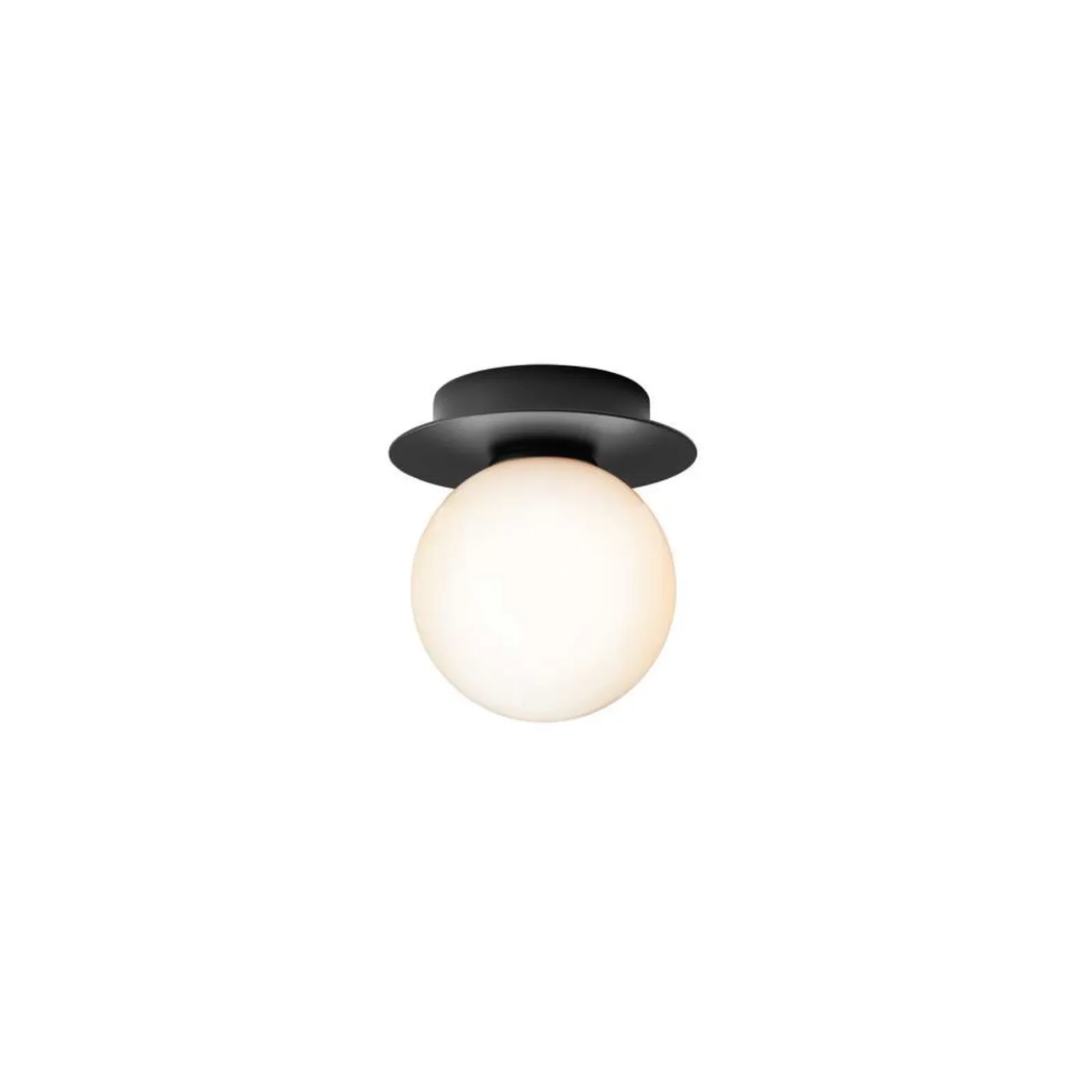 Aplique Nuura Liila 1, Ø 14 cm, IP44, negro/ópalo