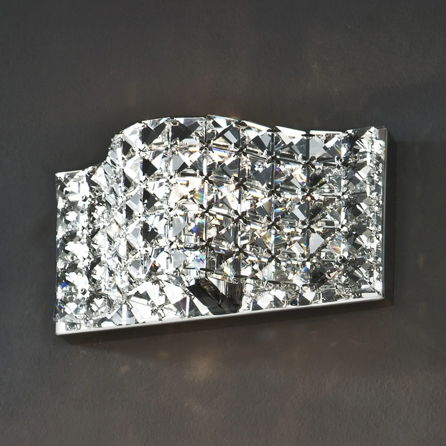 Aplique Onda de cristal, 25 cm