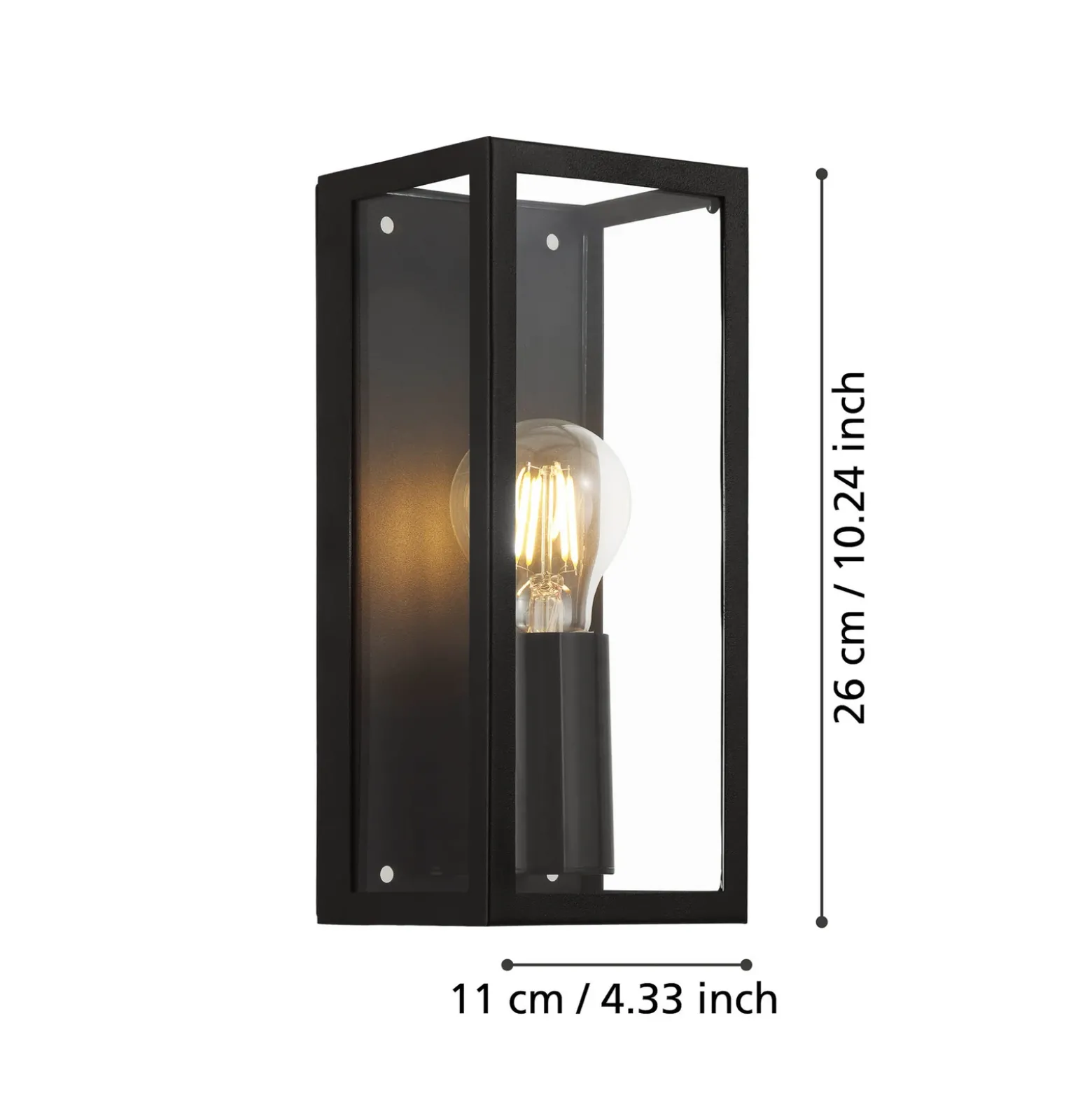 Aplique para baño Amezola, 1 luz, negro