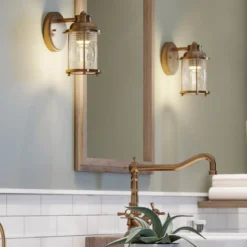 Aplique para baño Ashland Bay, 1 luz, latón, IP44