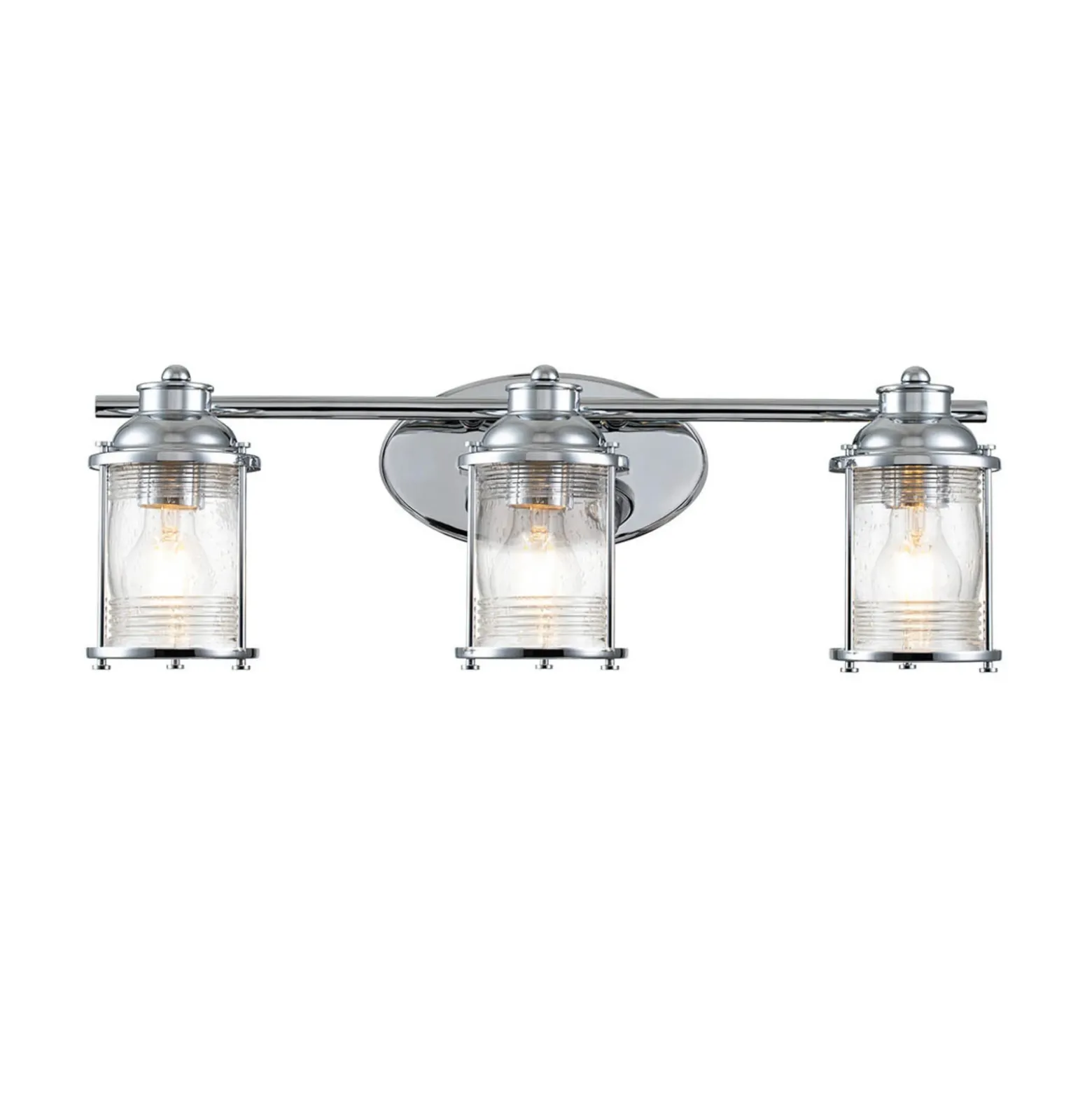 Aplique para baño Ashland Bay, 3 luces, cromo