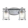 Aplique para baño Ashland Bay, 2 luces, cromo