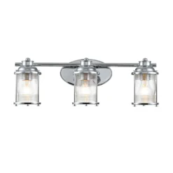 Aplique para baño Ashland Bay, 3 luces, cromo
