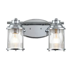 Aplique para baño Ashland Bay, 2 luces, cromo