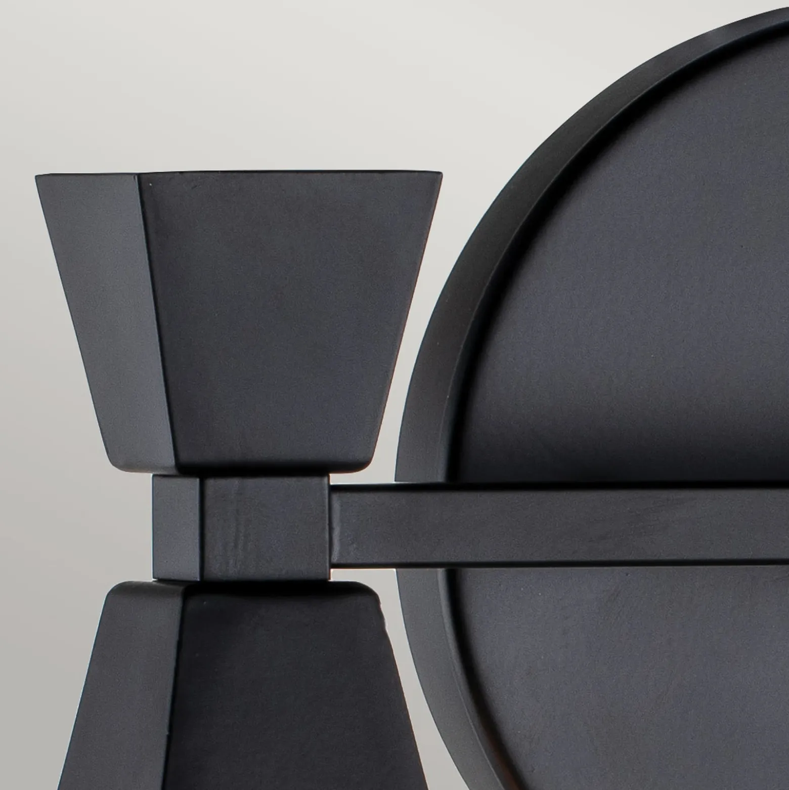 Aplique para baño Bowtie, negro mate, 2 luces