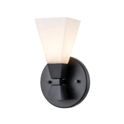 Aplique para baño Bowtie, negro mate, 1 luz