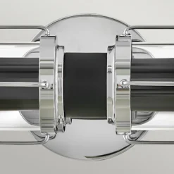 Aplique para baño, cromo, 2 luces, altura 61 cm, IP44