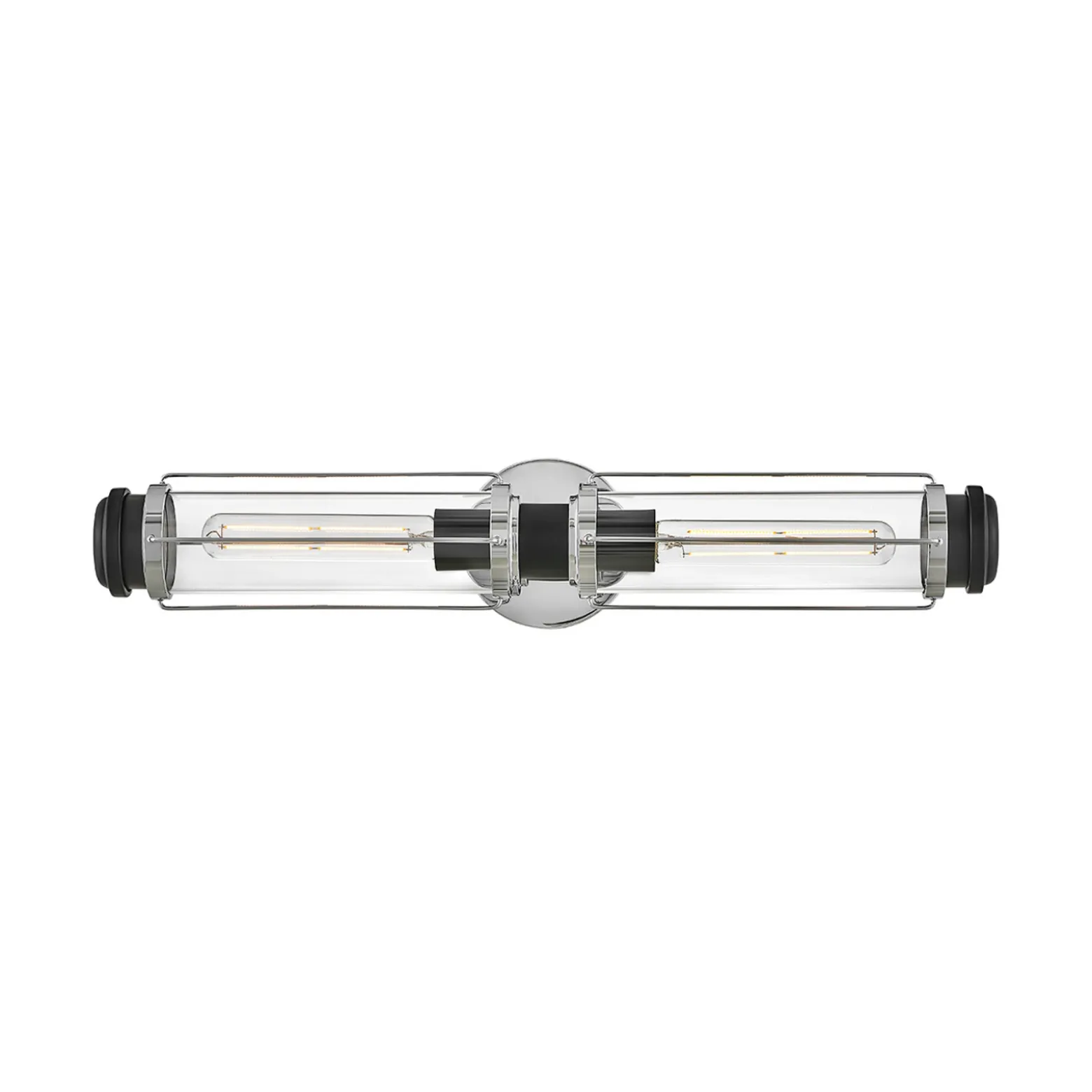 Aplique para baño, cromo, 2 luces, altura 61 cm, IP44