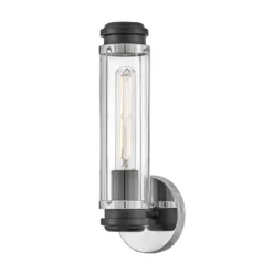 Aplique para baño, cromo, 1 luz, altura 35 cm, IP44