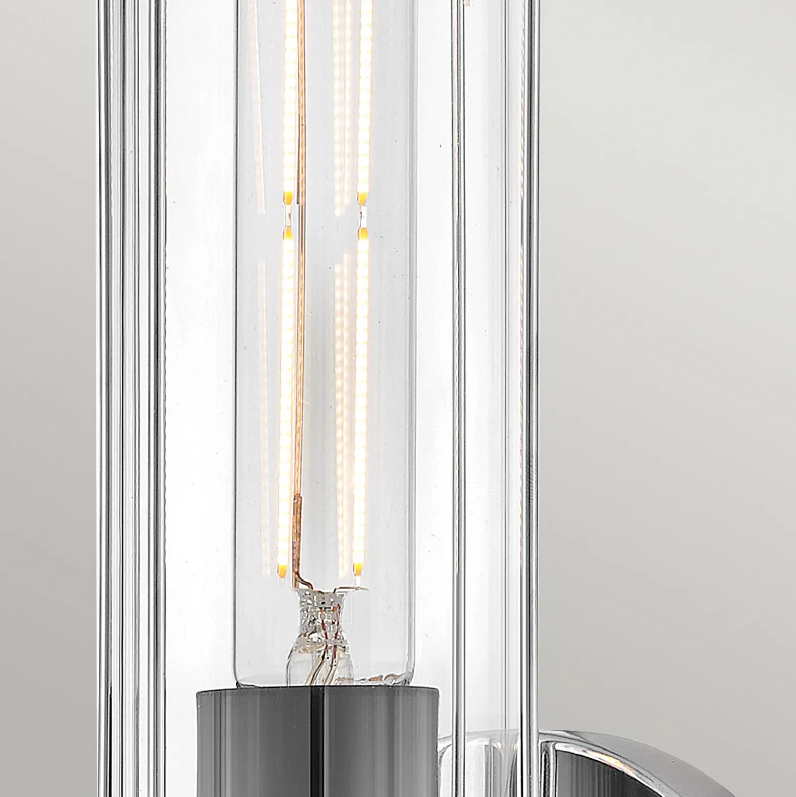 Aplique para baño, cromo, 1 luz, altura 35 cm, IP44