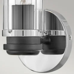 Aplique para baño, cromo, 1 luz, altura 35 cm, IP44