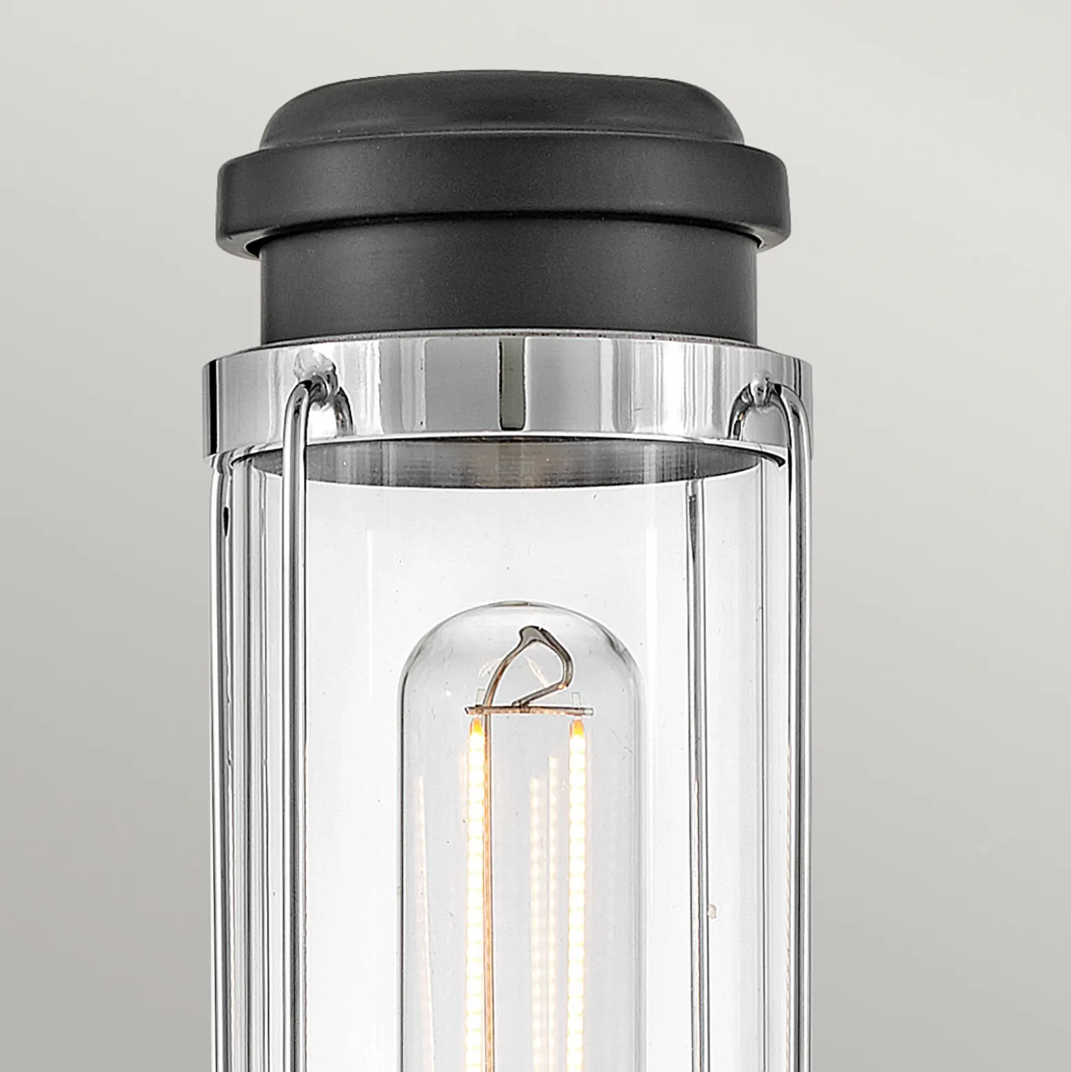 Aplique para baño, cromo, 1 luz, altura 35 cm, IP44