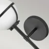 Aplique para baño Hollis, negro/opalino 1 luz