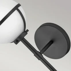 Aplique para baño Hollis, negro/opalino 1 luz