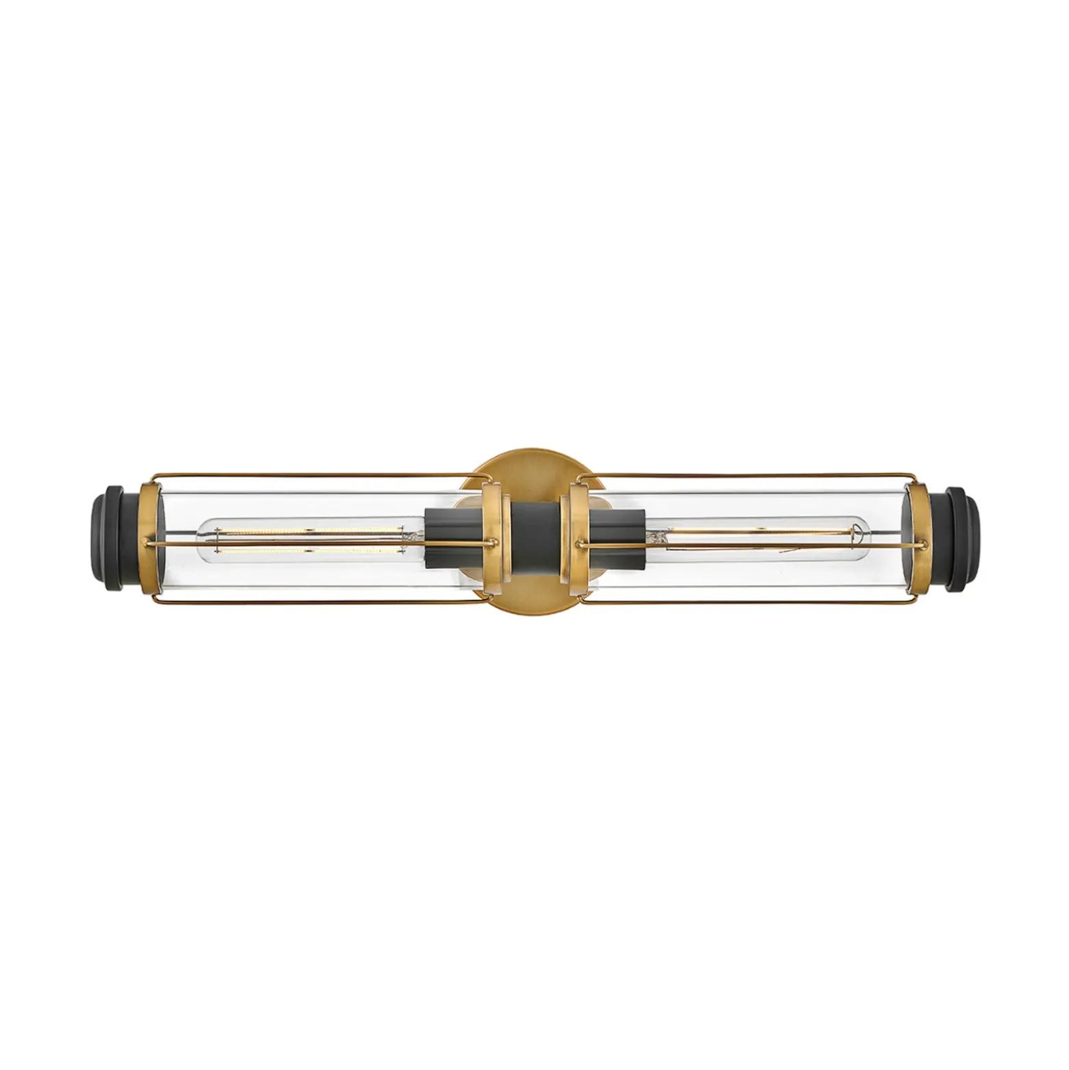 Aplique para baño, latón, 2 luces, altura 61 cm